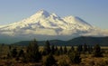 Mount Shasta Winter Morning View Royalty Free Stock Photo