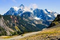 Mount Shuksan rises in Fall behind the Mount Baker Highway