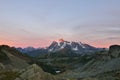 Mount Shuksan Sunset, viewed from Herman Saddle slopes