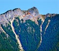 Mount Si North Bend Hikers on Top Washington State Royalty Free Stock Photo