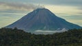 Aerial view of mount Sinabung. Sumatra, Indonesia. Royalty Free Stock Photo