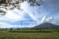 Mount Sinabung, North Sumatera, Indonesia, view from Selandi village.