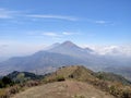 Mount Sindoro from Mount Prau Royalty Free Stock Photo