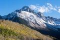 Mount Sneffels in the late afternoon autumn light in south western Colorado. Royalty Free Stock Photo