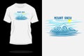 Mount snow retro vintage t shirt design