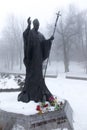 Mount St. Anna, Poland - February 4, 2016: Statue of Pope John P