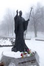 Mount St. Anna, Poland - February 4, 2016: Statue of Pope John P