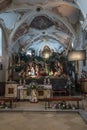 Mount St. Anna, Poland, January 22, 2022: Inside the Basilica of St. Anna in the international sanctuary of St. Anna  with Royalty Free Stock Photo