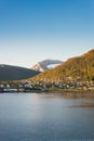 Mount Storsteinen in Norway. Royalty Free Stock Photo