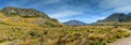 Mount Sunday and surrounding mountain ranges, used in filming Lord of the Rings movie Edoras scene, in New Zealand