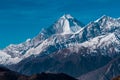 Mount on the sunrise, Annapurna Conservation Area, Himalaya mountains, Nepal