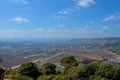 On Mount Tabor, Transfiguration of the Lord took place, in the Lower Galilee, Israel. View from Mount Tabor to the Jezreel Royalty Free Stock Photo
