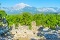 Mount Tahtali from Phaselis amphitheatre, Tekirova, Turkey