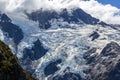 Glacier of mt cook, Aoraki Mt Cook national park Southern Alps mountain South Island, New Zealand Royalty Free Stock Photo