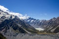 Glacier of mt cook, Aoraki Mt Cook national park Southern Alps mountain South Island, New Zealand Royalty Free Stock Photo