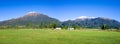 Mount Taylor and Mount Hutt scenery in south New Zealand