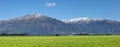 Mount Taylor and Mount Hutt scenery in south New Zealand Royalty Free Stock Photo