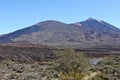 Mount Teide- volcano on Tenerife in the Canary Islands; the summit 3718m is the highest point in Spain. Royalty Free Stock Photo