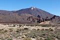 Mount Teide- volcano on Tenerife in the Canary Islands; the summit 3718m is the highest point in Spain. Royalty Free Stock Photo