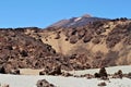 Mount Teide- volcano on Tenerife in the Canary Islands; the summit 3718m is the highest point in Spain. Royalty Free Stock Photo