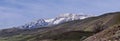 Mount Timpanogos backside view near Deer Creek Reservoir Panoramic Landscape view from Heber, Wasatch Front Rocky Mountains. Utah,