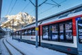 Mount Titlis snowy landscape in swiss Switzerland Royalty Free Stock Photo