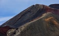 Mount Tongariro-Jan 14,2017: people trecking around the Emerald Lakes in Tongariro National Park, New Zealand.View with a hikers Royalty Free Stock Photo