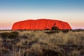 Mount Uluru at sunset. Australia Royalty Free Stock Photo