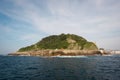 Mount Urgull in San Sebastian city bay, Basque country, Spain. Royalty Free Stock Photo