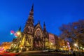 Mount Vernon Place United Methodist Church at night, in Mount Vernon, Baltimore, Maryland Royalty Free Stock Photo