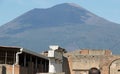 Mount Versuvius from Pompeii Royalty Free Stock Photo