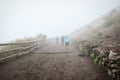 Mount Vesuvius Climbers Royalty Free Stock Photo