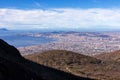 Mount Vesuvius - Panoramic view from volcano Mount Vesuvius on the bay of Naples, Province of Naples, Campania , Italy, Europe Royalty Free Stock Photo