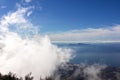 Mount Vesuvius - Panoramic view from volcano Mount Vesuvius on the bay of Naples, Province of Naples, Campania , Italy, Europe Royalty Free Stock Photo