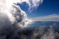 Mount Vesuvius - Panoramic view from volcano Mount Vesuvius on the bay of Naples, Province of Naples, Campania , Italy, Europe Royalty Free Stock Photo