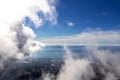 Mount Vesuvius - Panoramic view from volcano Mount Vesuvius on the bay of Naples, Province of Naples, Campania , Italy, Europe Royalty Free Stock Photo