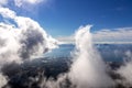 Mount Vesuvius - Panoramic view from volcano Mount Vesuvius on the bay of Naples, Province of Naples, Campania , Italy, Europe Royalty Free Stock Photo