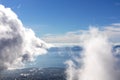 Mount Vesuvius - Panoramic view from volcano Mount Vesuvius on the bay of Naples, Province of Naples, Campania , Italy, Europe Royalty Free Stock Photo