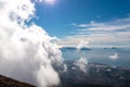 Mount Vesuvius - Panoramic view from volcano Mount Vesuvius on the bay of Naples, Province of Naples, Campania , Italy, Europe Royalty Free Stock Photo