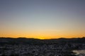 Mount Victoria lookout, taken during sunset with a beautiful cityscape view in wellington New Zealand. Royalty Free Stock Photo