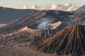 Mount volcano an active with smoke, Kawah Bromo, Gunung Batok at sunrise