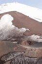 Mount volcano Etna snow covered peak. Sicily, Italy.