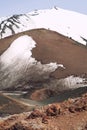 Mount volcano Etna snow covered peak. Sicily, Italy.