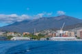 Mount Wellington above port of Hobart in Australia Royalty Free Stock Photo