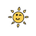 Cartoon character sun