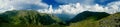 Panorama of Deer Valley from Bucegi mountains Royalty Free Stock Photo