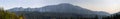 Postavaru mountain panorama view from Predeal city Royalty Free Stock Photo