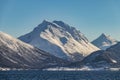 A mountain above the fjord Royalty Free Stock Photo