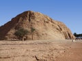 The mountain of Abu Simbel in Upper Egypt. Royalty Free Stock Photo