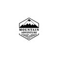 Mountain Adventure logo in the form of the hexagonal patch applied for the outdoor and activity business.